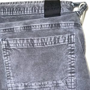 MENS Prana corduroy pants. Grey. Previously worn. Waist 35. Length 32